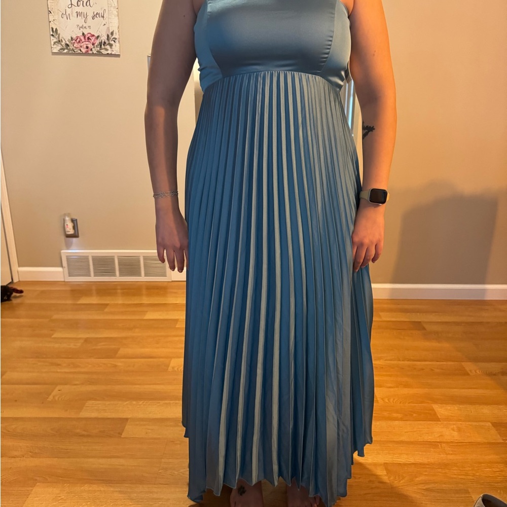 Abercrombie formal  Blue Pleated Dress